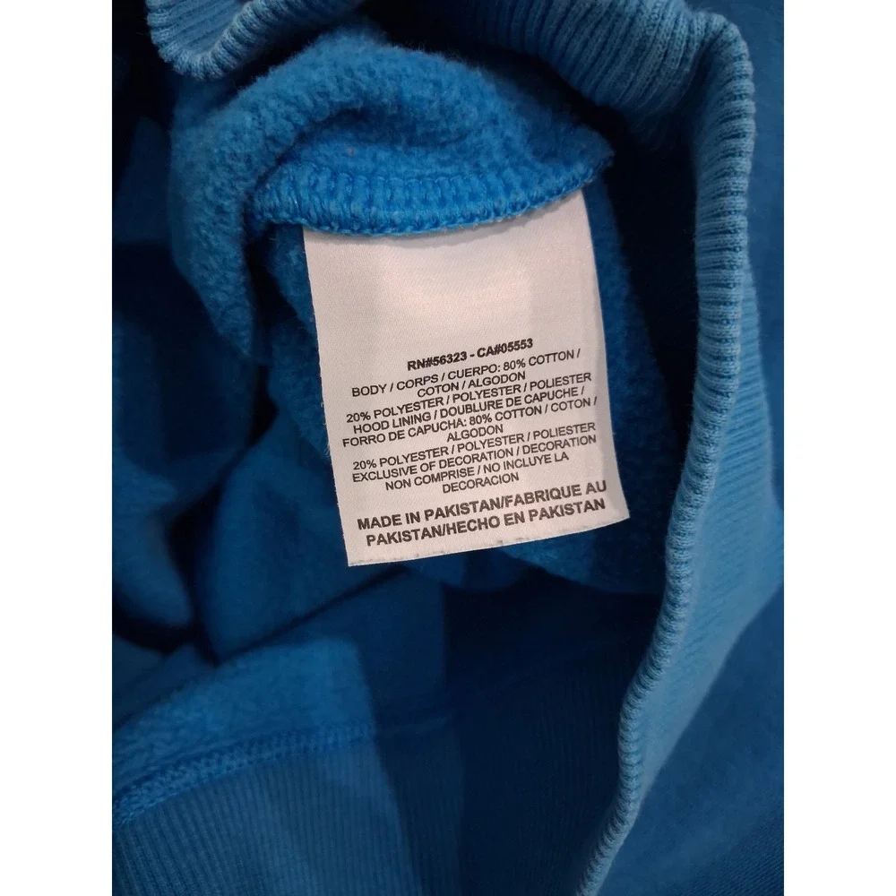 Nike Hoodie Womens XL Blue Spellout Pullover Graphic Sweatshirt Long Sleeve Logo